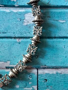 Pulsera de orquídeas Guglielmo Cini vintage de plata de ley - 7" - Imagen 1 de 4