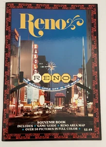 1979 Reno Nevada Souvenir Book Pictures Map Gaming Guild - Picture 1 of 5