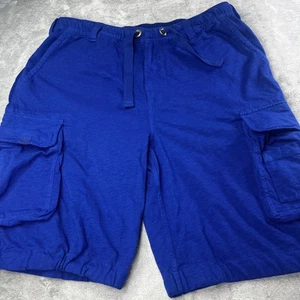Nuova Polo Ralph Lauren uomo blu royal cotone pantaloncini cargo coulisse vita - Foto 1 di 10