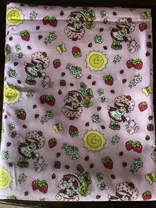 2011 Strawberry Shortcake 100% Cotton Fabric 57" X44”Pre-washed Bright Pink - Picture 1 of 5