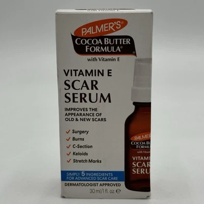 Fórmula de manteca de cacao Palmer's, suero de cicatrices de vitamina E, sin fragancia, 1 fl oz  Foto 1 de 4