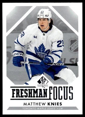 2023-24 SP Authentic Freshman Focus Matthew Knies RC Toronto Maple Leafs #FF-6 - Image 1 of 2