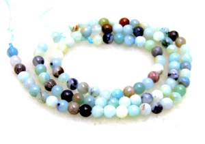 6mm Round Natural Multicolor Amazonite Beads for Jewelry Making 15" Loose Strand - Picture 1 of 15