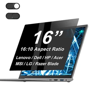 16" Laptop Privacy Screen Protector for Lenovo/HP/Acer/Dell (16:10 Aspect Rat... - Picture 1 of 9