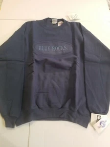 Vintage Blue Rocks Sweatshirt 1997 Nos Salesman sample Size Large Rare New w tag - Picture 1 of 12