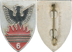 6. Régiment de Chasseurs d’Afrique, Aluminium lackiert, glatt, A.Augis Lyon (5449) - Bild 1 von 1