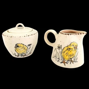 Ceramic Sugar Creamer Spring Easter Chick Spectrum Designz 2021 Chickadee Decor - Picture 1 of 14