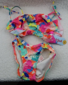 Girls' Floral Printed Bikini Set - Cat & Jack Size M/8 - Picture 1 of 3