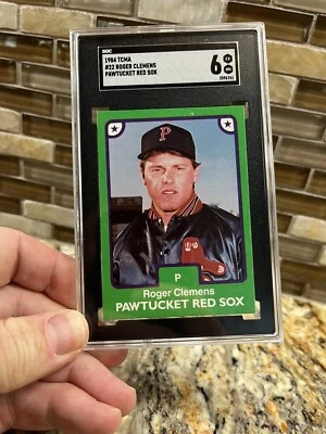 1984 TCMA Pawtucket 小联盟 Roger Clemens #22 SGC 6 真新秀 - 罕见📈 — 第 1/4 张图片