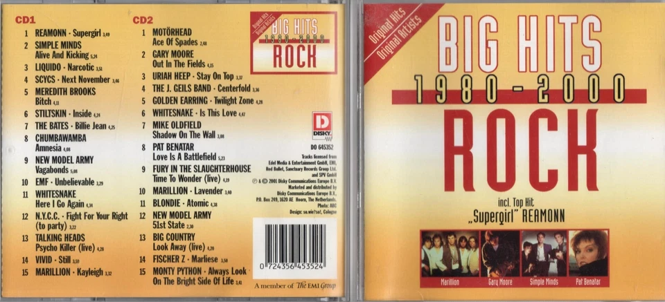 Big Hits 1980-2000 Rock - V.A. (2001) - 2-CD mit u.a. Uriah Heep, Whitesnake... - Bild 1 von 1