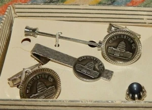 Juego de mano y eslabones pulidos para hombre, corbata tac, barra de cierre para cuello de corbata, pasador para cuello de corbata - Imagen 1 de 3