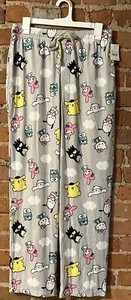 Hello Kitty Pajama Pants Women’s SZ Small All Over Print Logo Fleece NWT - Picture 1 of 5