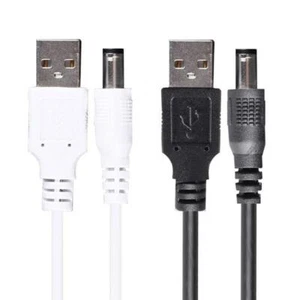 USB Male to DC 5.5x2.1 mm DC5V Power Supply Line Charging Adapter Cable - Zdjęcie 1 z 13