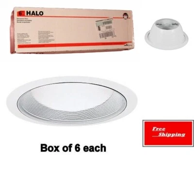 Halo 6 pulgadas Deflector de iluminación empotrado blanco y anillo de ajuste 410W ~ 6 cada uno Foto 1 de 4