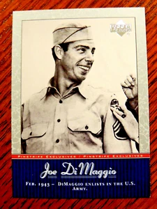 JOE DiMAGGIO 2001 UD PINSTRIPE EXCLUSIVES CARD # JD28 N.Y. YANKEES HOF - Picture 1 of 1