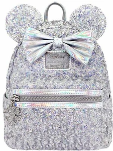 Loungefly Disney Holographic Glitter Mickey Ears Rucksack RAR Neu mit Etikett - Bild 1 von 4