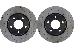 Front PAIR Stoptech Disc Brake Rotor for 2001-2003 Chrysler Voyager (43968)
