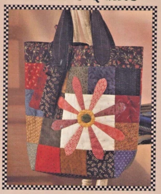 Flowers Patches Purses Grocery Bags Indygo Junction Quilting Patterns OOP - Image 1 of 3