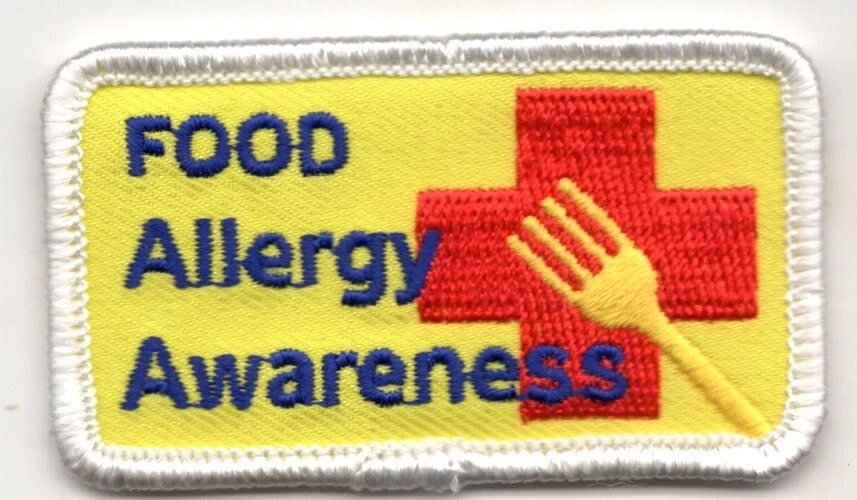 FOOD ALLERGY AWARENESS Iron On Patch - Image 1 of 1