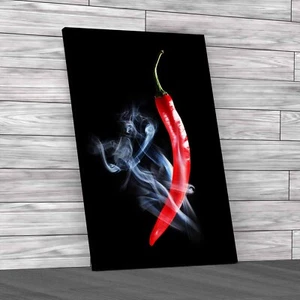 Smoking Hot Chili Pepper Recipes Spicy Canvas Print Large Picture Wall Art - Picture 1 of 12