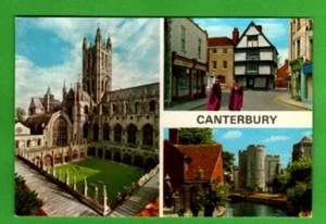 043005 Postcard CANTERBURY Kent multi view - Picture 1 of 3