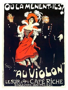 Ou la menent Au Violon wall Decoration Poster.Graphic Art Interior design 3217 - Picture 1 of 1