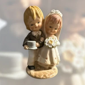Vintage 80’s Ceramic Wedding Cake Topper “All The Lord’s Children Series” - Picture 1 of 9