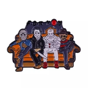 Friends NBC TV Show Horror Jason Freddy Pennywise Michael Mash Up Enamel Pin - Picture 1 of 5