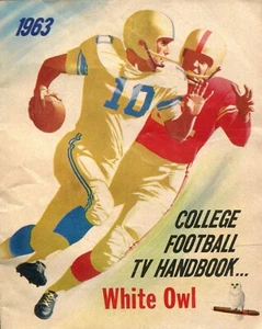 White Owl Cigars - 1963 College Football TV Manual - Imagen 1 de 2