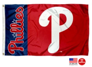 Philadelphia Phillies New Bell 3 x 5 Flag 3x5 Man Cave Banner Tailgating Flags. - Picture 1 of 10