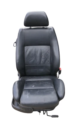 VW Golf 3/4 1E convertible seat front right passenger seat leather leather seat black - Image 1 of 4