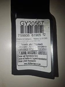 John Deere Mower Blade for 42" Deck L100 L105 L107 L108 L110 L111 L118 GY20567 - Picture 1 of 3