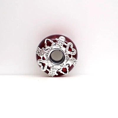 Berloque de vidro Murano vermelho mágico Natal autêntico Pandora #793597C00 - Imagem 1 de 4
