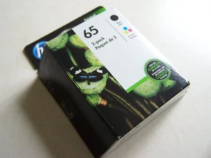 HP #65 2pack Combo Ink Cartridges 65 Black and Color NEW GENUINE - Picture 1 of 4