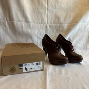 UGG W Jamison schokobraune Plateau-Stiefeletten mit Absatz Größe 7 mit Karton - Bild 1 von 24