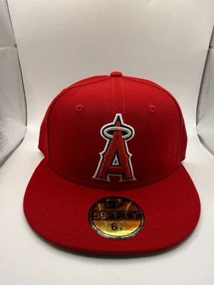 New Era 59FIFTY Los Angeles Angels Fitted Hat Red 6 7/8 MLB - Image 1 of 4