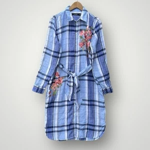 Lauren Ralph Lauren Pure Linen Dress Women Size 10 Floral - Picture 1 of 10