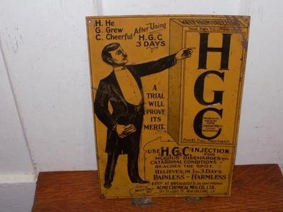 Vintage HGC Medical Embossed Tin Sign - image 1 of 4