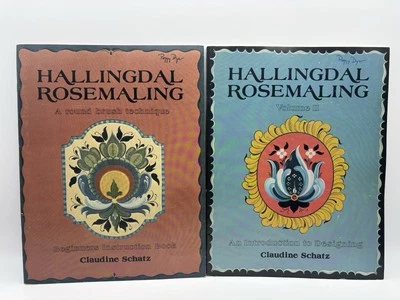 Hallingdal Rosemaling by Claudine Schatz Vintage 1978 1980 Instruction Books - Image 1 of 4