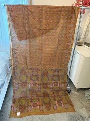 Sari indio vintage - 100 % seda, 5 yardas x 1,26 yardas, pequeños defectos Foto 1 de 3