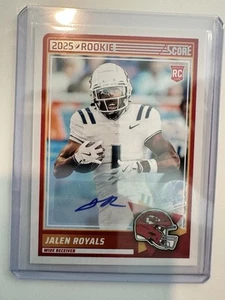 2025 Panini Score Football No. 8 Jalen Royals Auto Chiefs RC Rookie - Picture 1 of 2