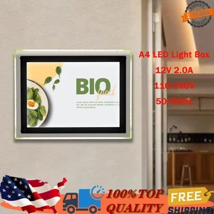 A4 Backlit Poster Frame Illuminated Advertising Projecting Sign LED Light Box - Picture 1 of 19