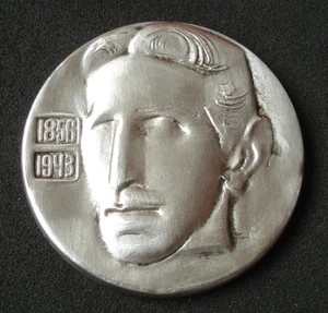 Jugoslawien, Nikola Tesla, Silbermedaille, 1976, Mitrić - Bild 1 von 4