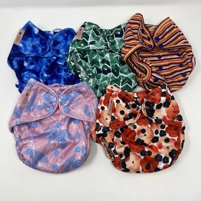 Petite Crown Cloth Diaper Covers Lot Of 5 Keeper OS Fits 8-35 lbs - Image 1 of 4