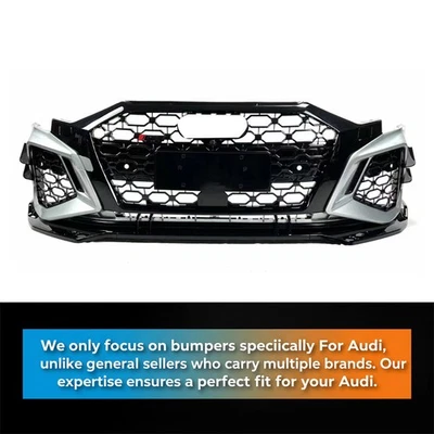 For 2020-2024 Audi A3 S3 8Y Front Bumper Body Kit With Lip Spoiler RS3 Style - Image 1 of 4