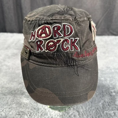 Hard Rock Cafe Hat Ocho Rios Jamaica Military Army Cap Hat Camo Embroidered OSFM - Image 1 of 4