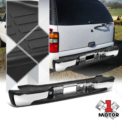 Parachoques trasero de acero cromado para 00-06 Chevy Suburban/Tahoe/GMC Yukon XL 1500 Foto 1 de 4