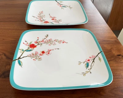 Lenox Simply Fine Chirp Square Dinner Plate Bone China 10 Inch Set of 2 - Image 1 of 4