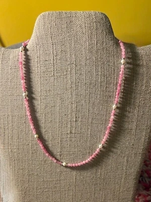 collar turmalilna rosa y plata de ley Foto 1 de 4