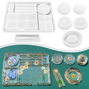 6 PCS Silicone Molds for Resin - Large Resin Molds with Rolling Tray Mold and... - Picture 1 of 6